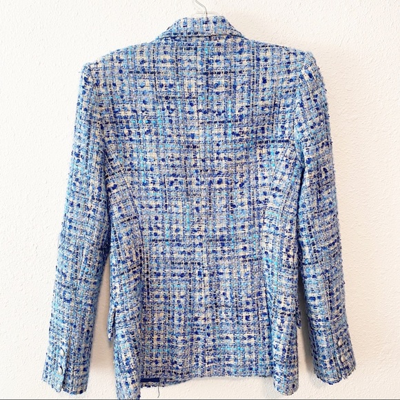 L'AGENCE Blue Tweed Blazer - Picture 13 of 13